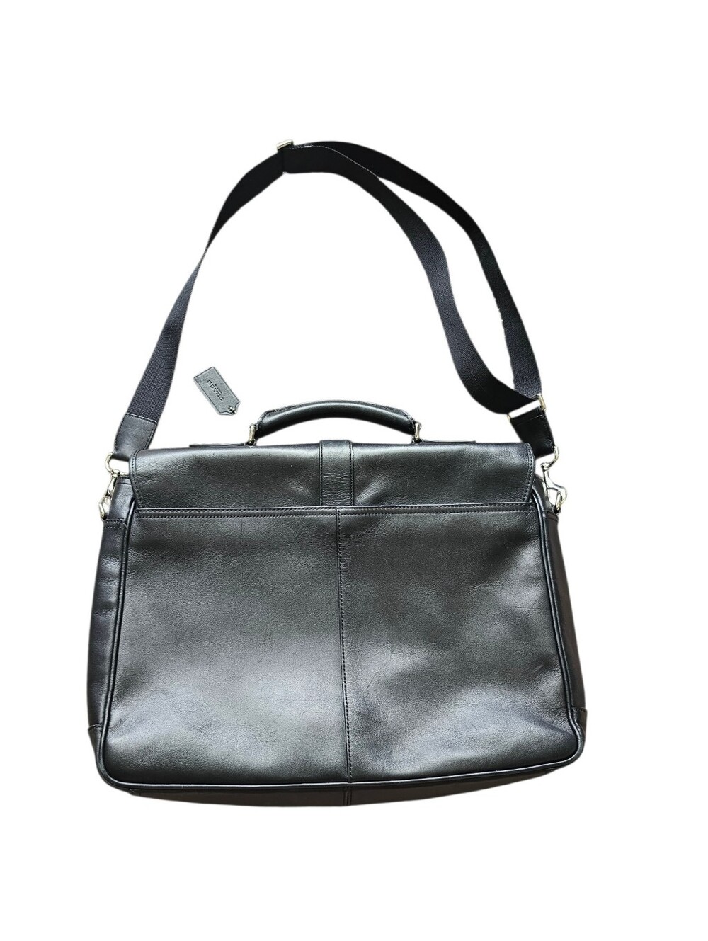 Coach Lexington Flap Business Brief F71073 Black Leather Laptop Bag - Picture 5 of 11